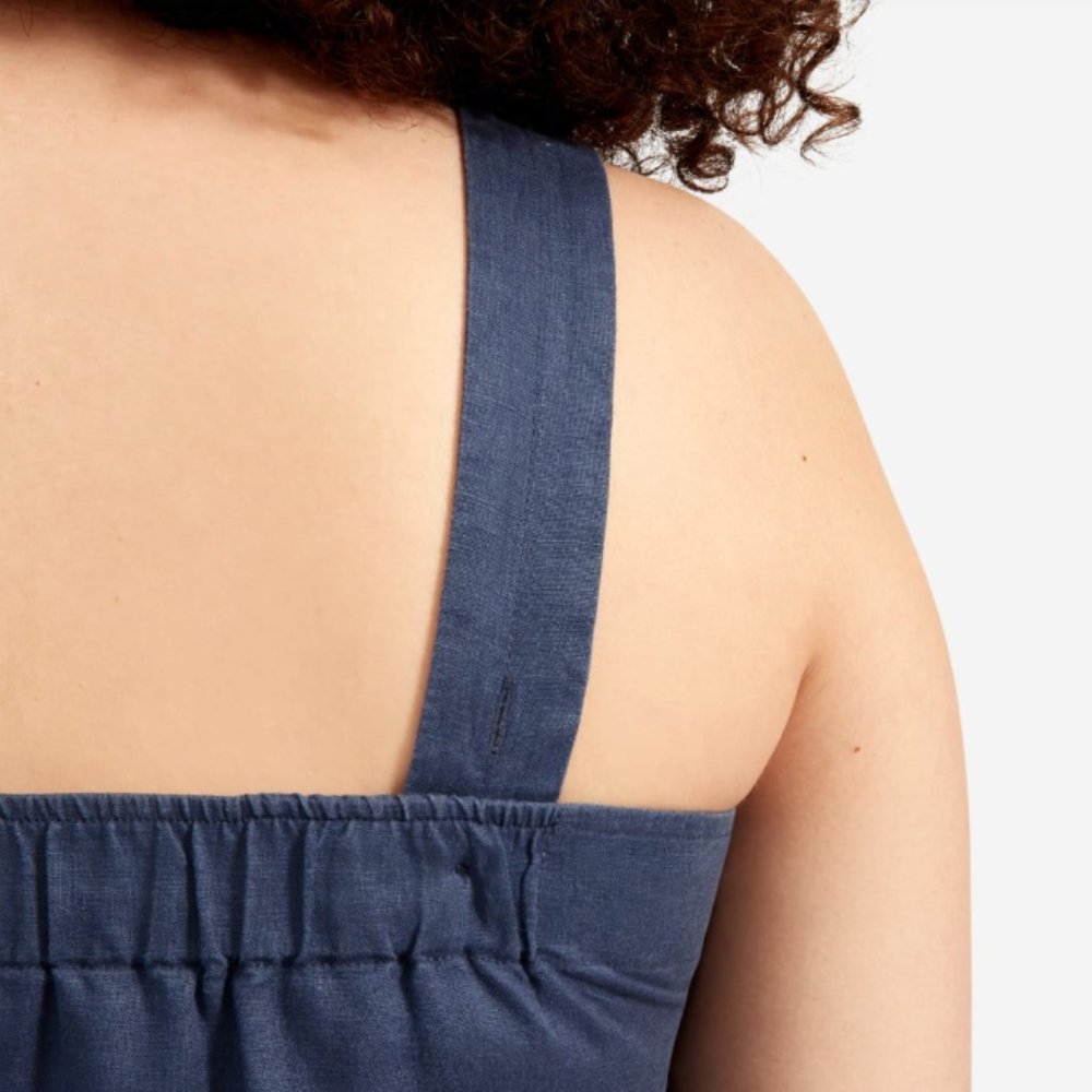Everlane Linen Square-Neck Jumpsuit nwot - Picture 4 of 6